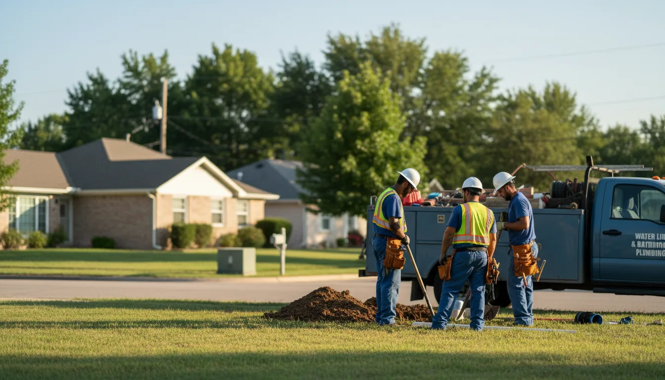 Residential water line and bathroom plumbing service in Patton, PA